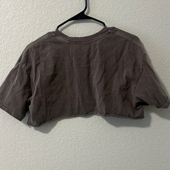 JOAH BROWN Cropped Boxy T-Shirt - Brown - Picture 4 of 6